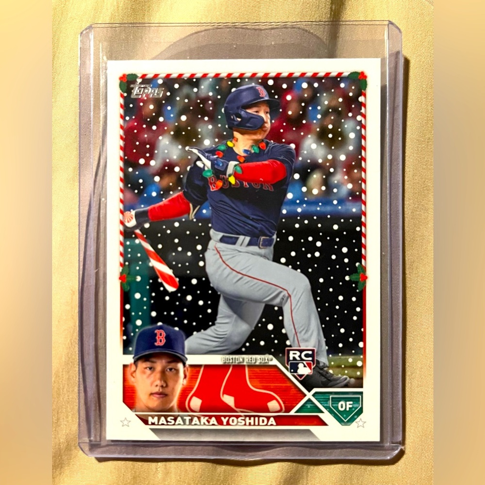Masataka Yoshida 2023 TOPPS HOLIDAY Series H8 Boston Red Sox ROOKIE Trading Card